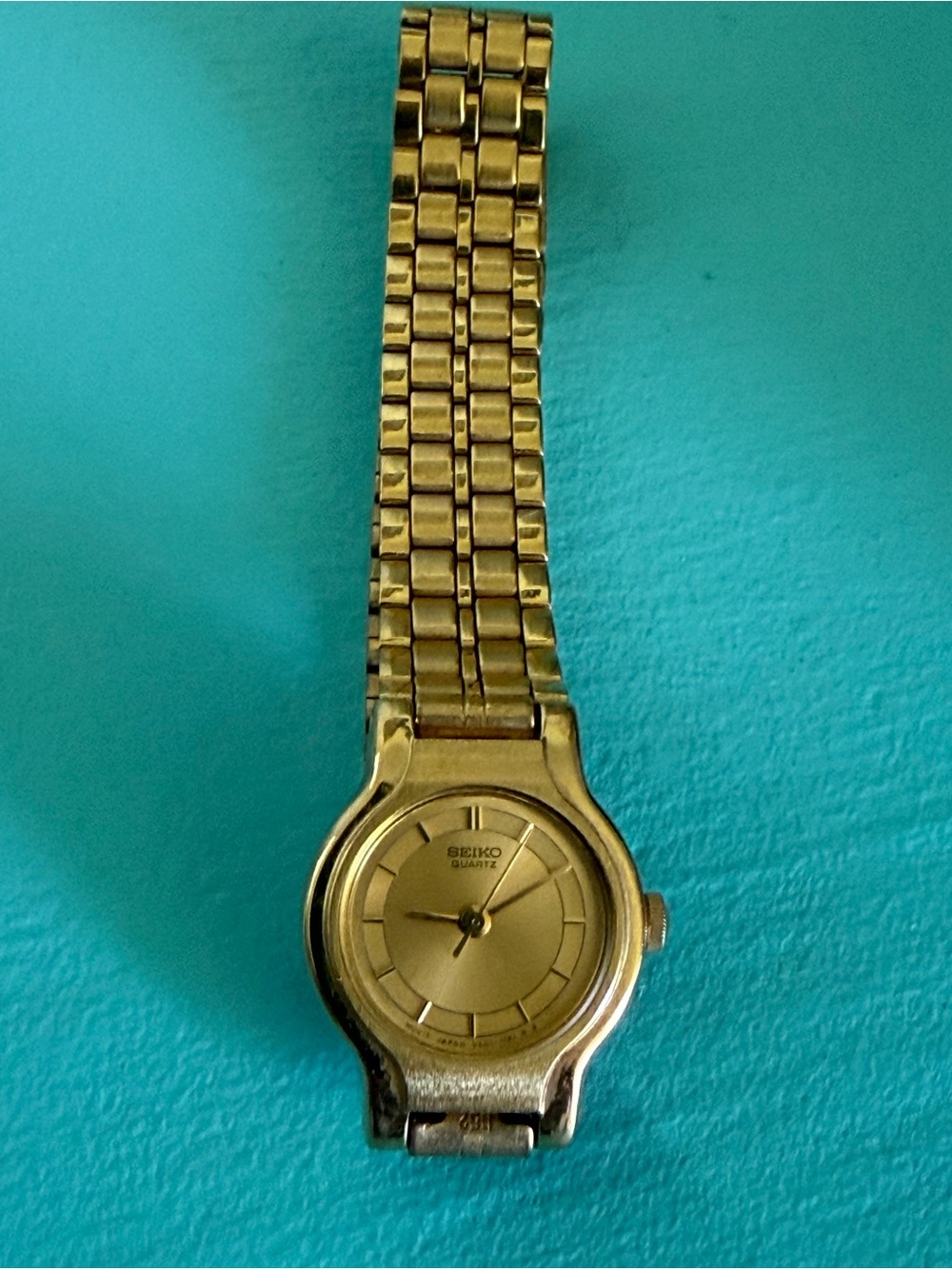 Vintage 90s Seiko Gold Tone Dress Watch